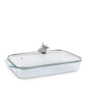 Arthur Court Western Frontier Bull / Steer Lid with Pyrex 3 quart Baking Dish