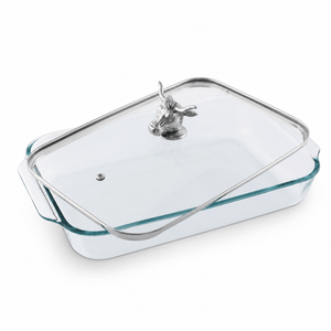 Arthur Court Western Frontier Bull / Steer Lid with Pyrex 3 quart Baking Dish