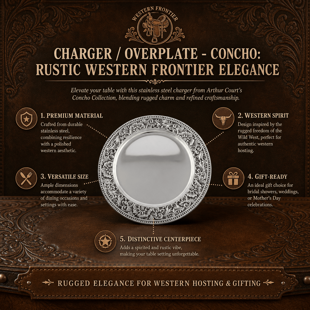 Arthur Court Western Frontier Charger / Overplate - Concho