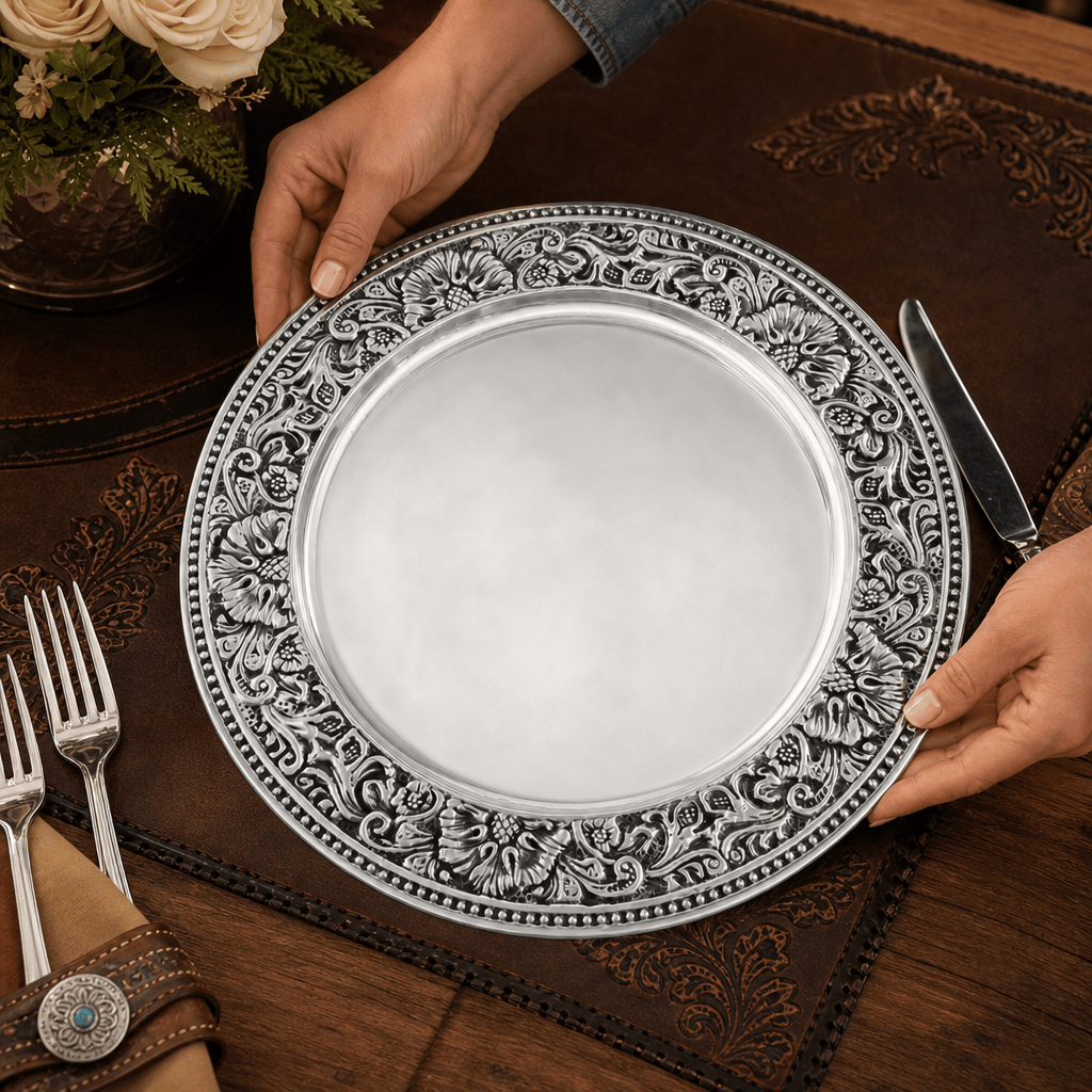 Arthur Court Western Frontier Charger / Overplate - Concho