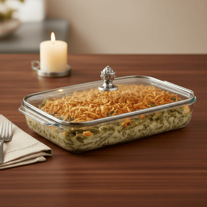 Arthur Court Western Frontier Classic Lid with Pyrex 3 quart Baking Dish