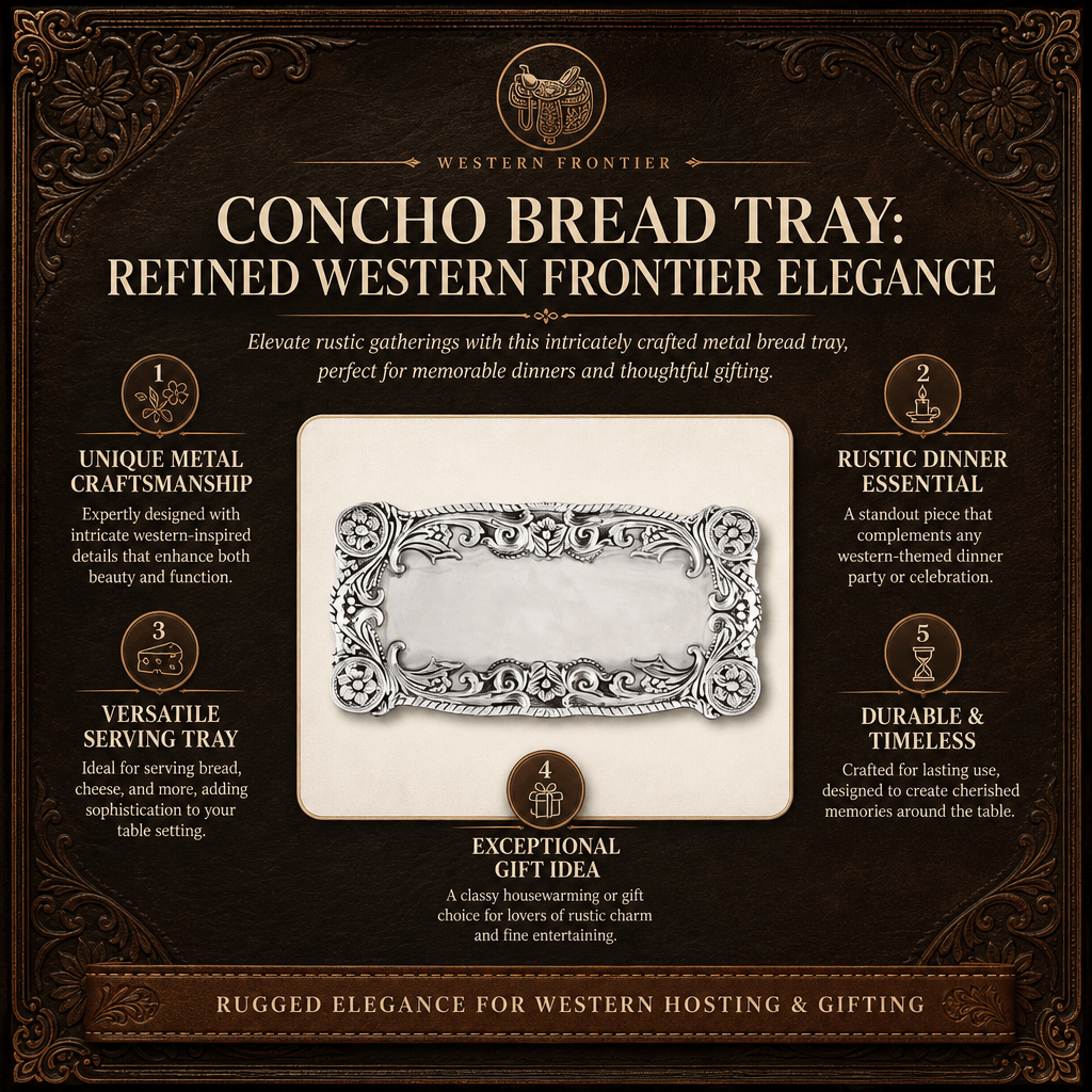 Arthur Court Western Frontier Concho Bread tray