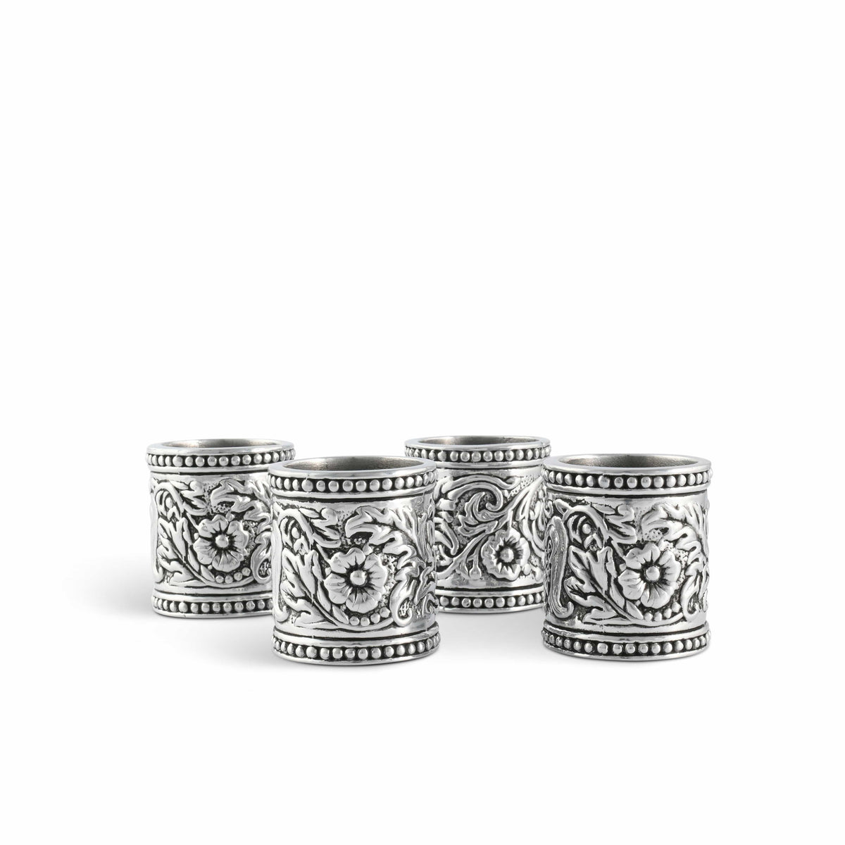 Arthur Court Western Frontier Concho Pattern Napkin Rings Set of 4