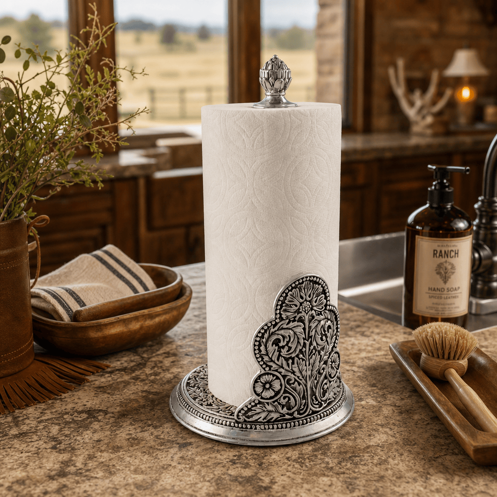 Arthur Court Western Frontier Concho Pattern Paper Towel Holder