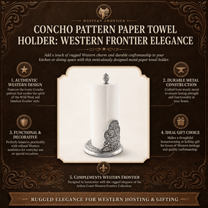 Arthur Court Western Frontier Concho Pattern Paper Towel Holder