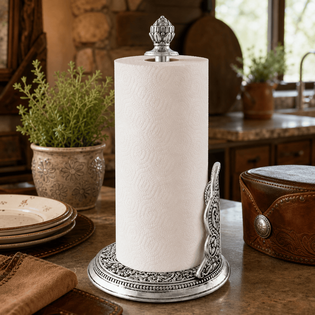 Arthur Court Western Frontier Concho Pattern Paper Towel Holder