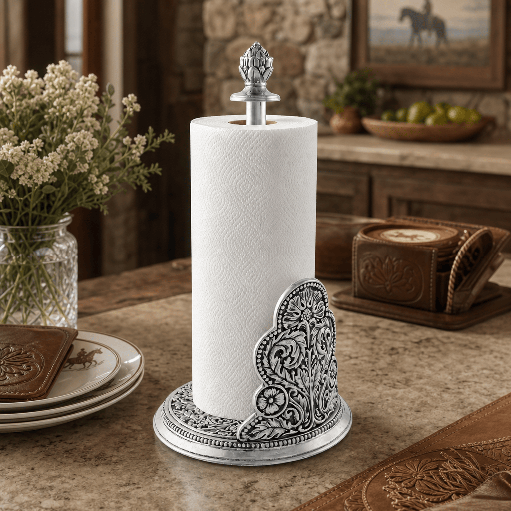 Arthur Court Western Frontier Concho Pattern Paper Towel Holder