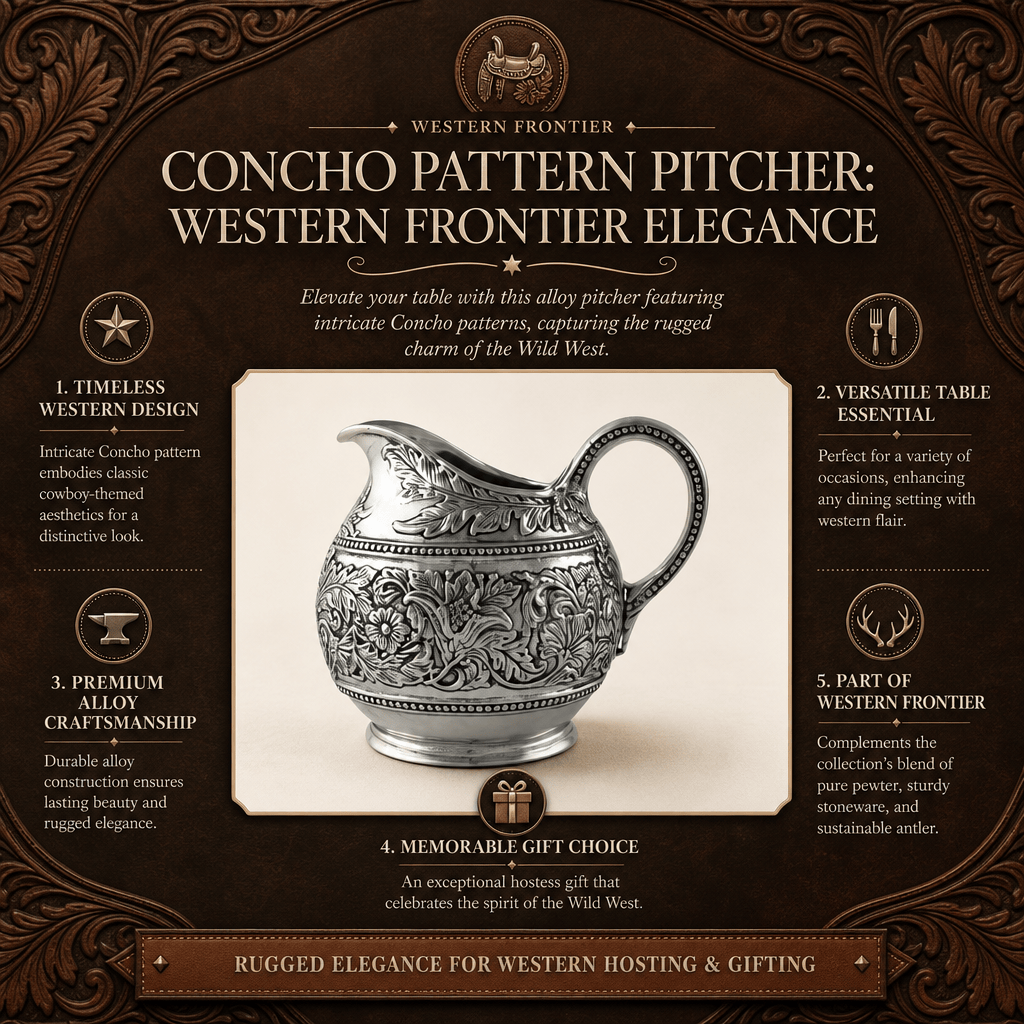 Arthur Court Western Frontier Concho Pattern Pitcher