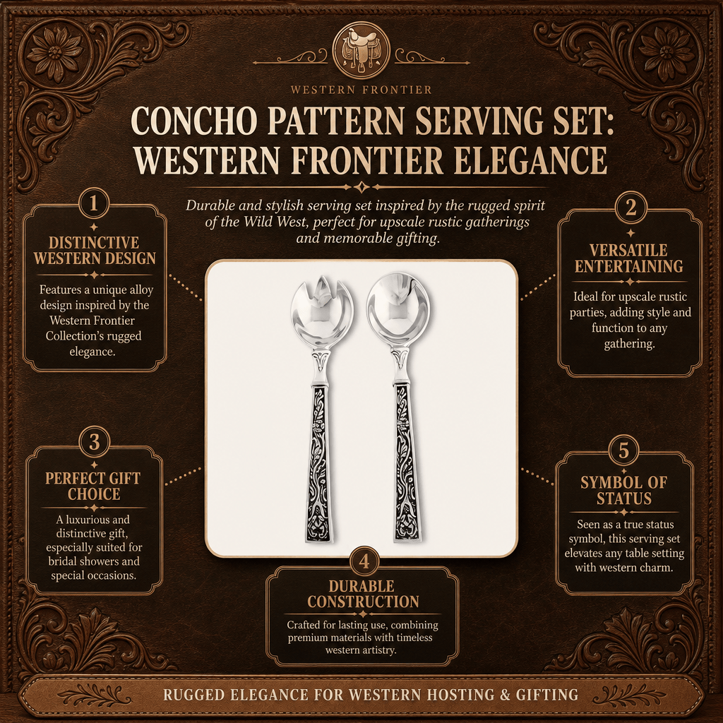 Arthur Court Western Frontier Concho Pattern Serving Set