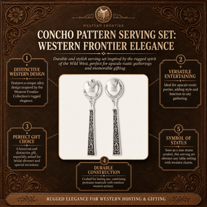 Arthur Court Western Frontier Concho Pattern Serving Set