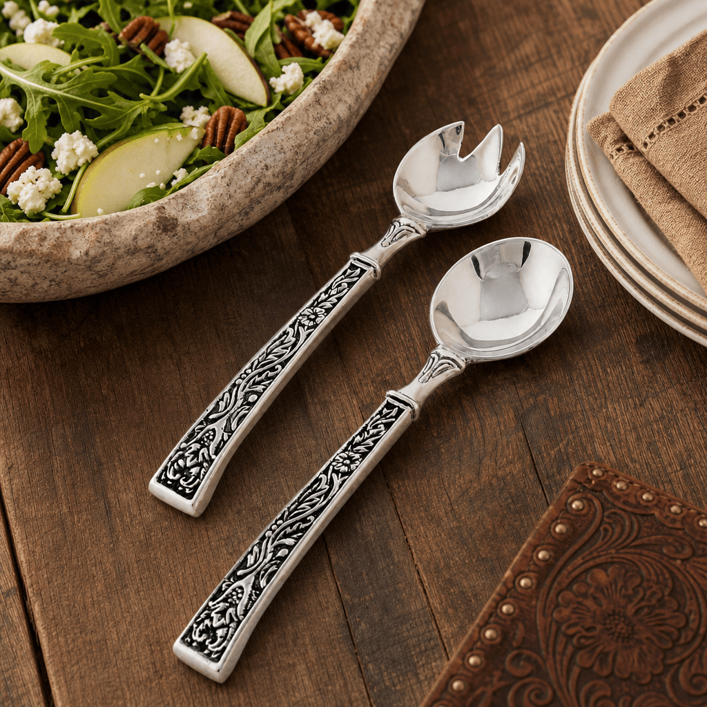 Arthur Court Western Frontier Concho Pattern Serving Set