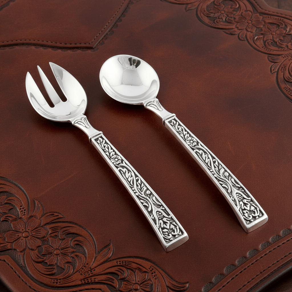 Arthur Court Western Frontier Concho Pattern Serving Set