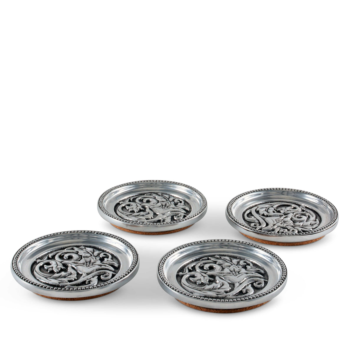 Arthur Court Western Frontier Concho Western Drink Coaster Set of 4