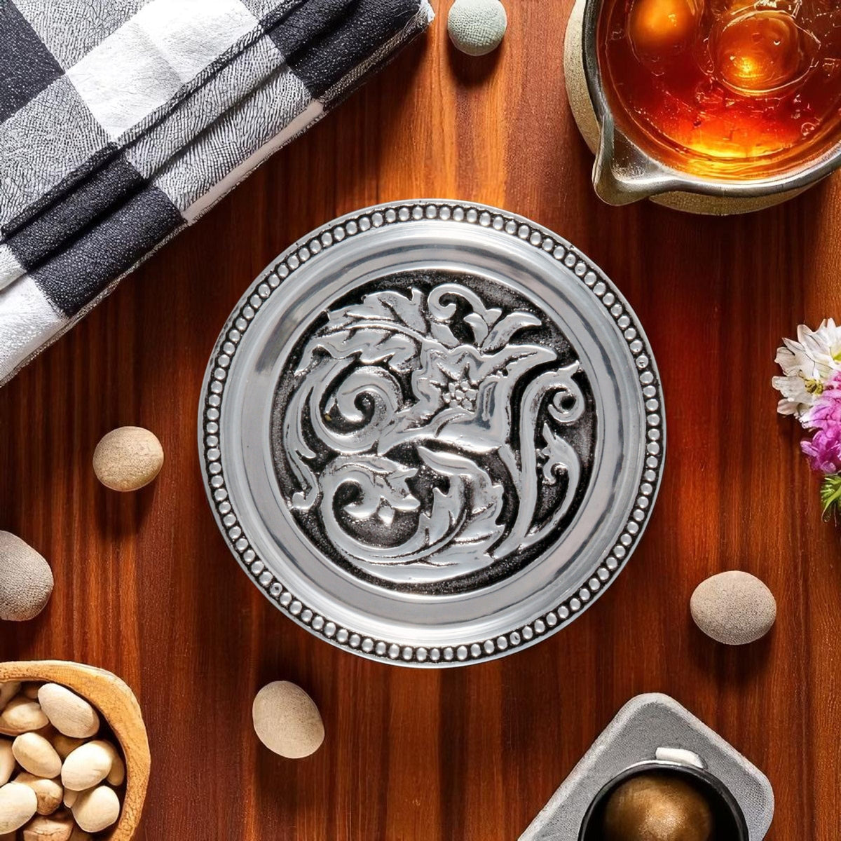 Arthur Court Western Frontier Concho Western Drink Coaster Set of 4