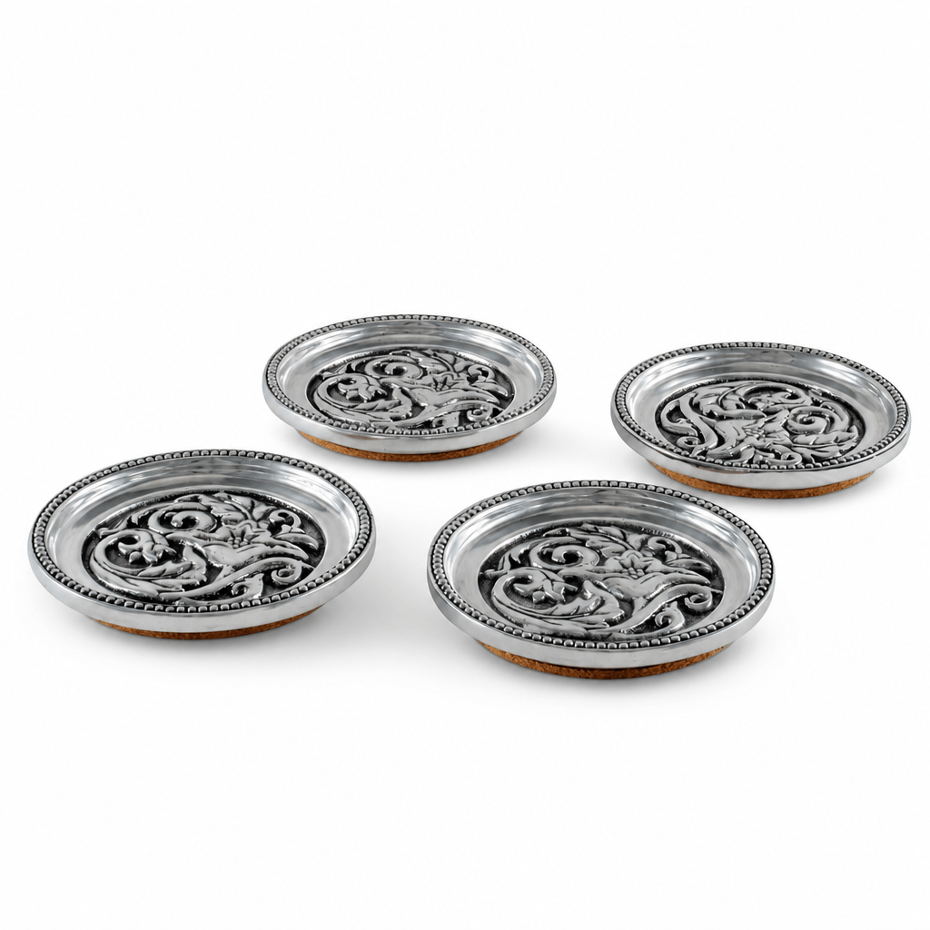 Arthur Court Western Frontier Concho Western Drink Coaster Set of 4