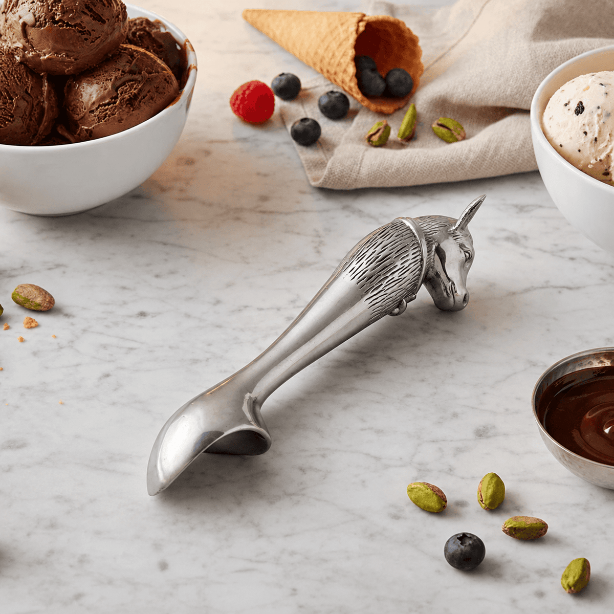 Arthur Court Western Frontier Cow Ice Cream Scoop