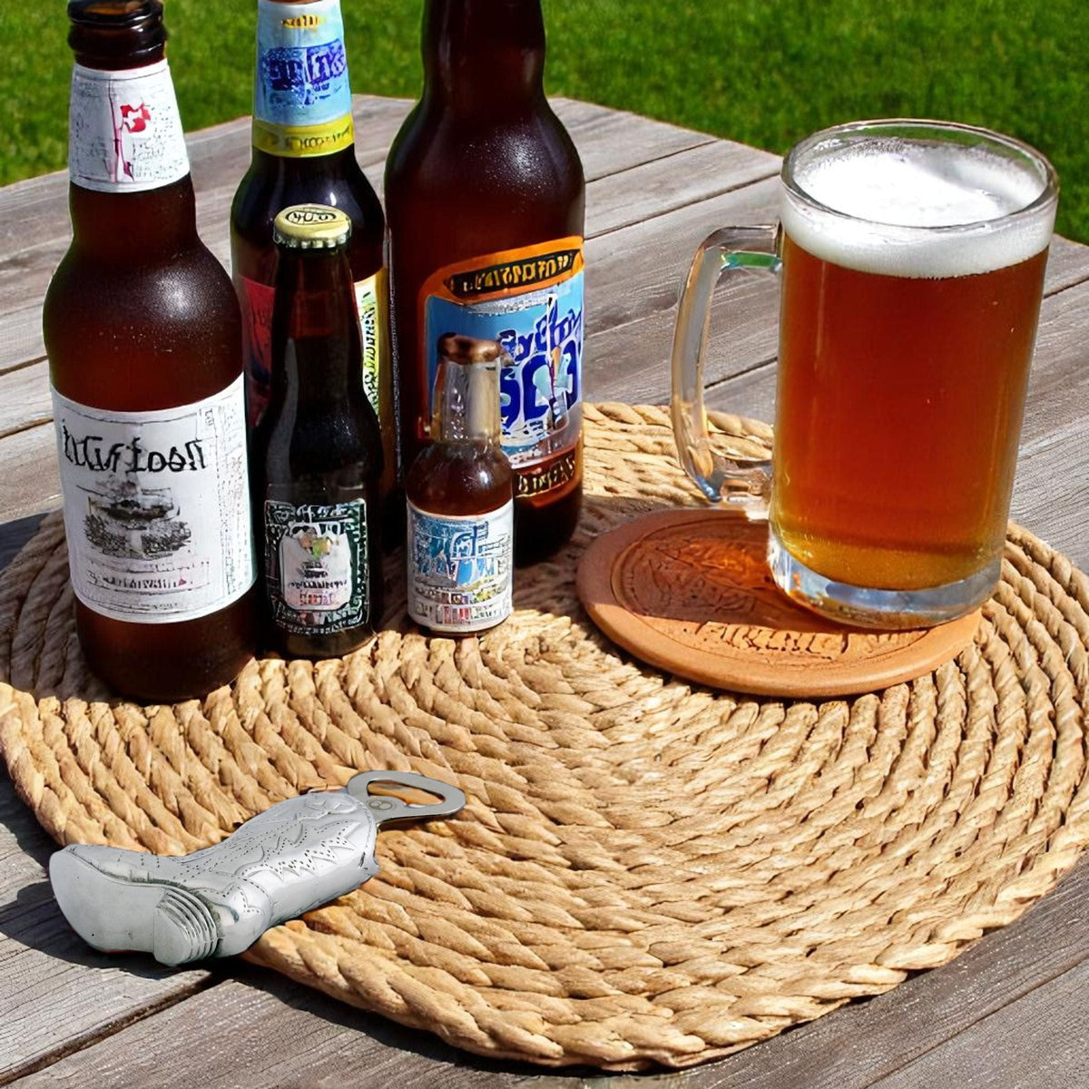 Arthur Court Western Frontier Cowboy Boot Bottle Opener