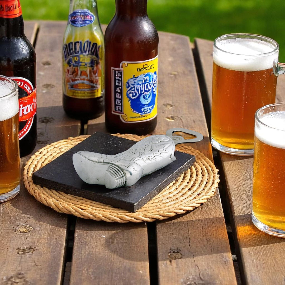 Arthur Court Western Frontier Cowboy Boot Bottle Opener