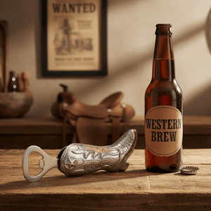 Arthur Court Western Frontier Cowboy Boot Bottle Opener