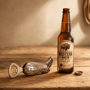 Arthur Court Western Frontier Cowboy Boot Bottle Opener