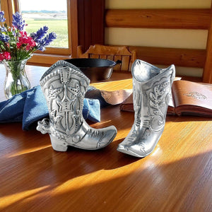 Arthur Court Western Frontier Cowboy Boot Salt and Pepper Set