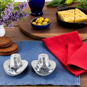 Arthur Court Western Frontier Cowboy Hat Salt and Pepper Set