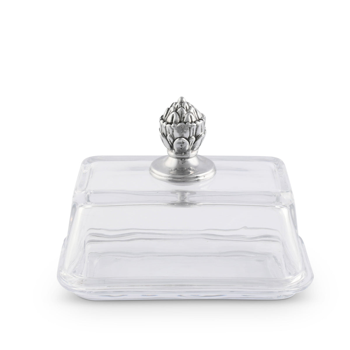 Arthur Court Western Frontier Glass Butter Dish - Concho