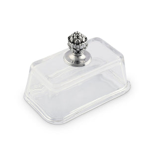 Arthur Court Western Frontier Glass Butter Dish - Concho