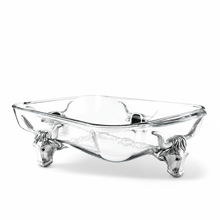 Arthur Court Western Frontier Long Horn Steer Pyrex Holder 3qt