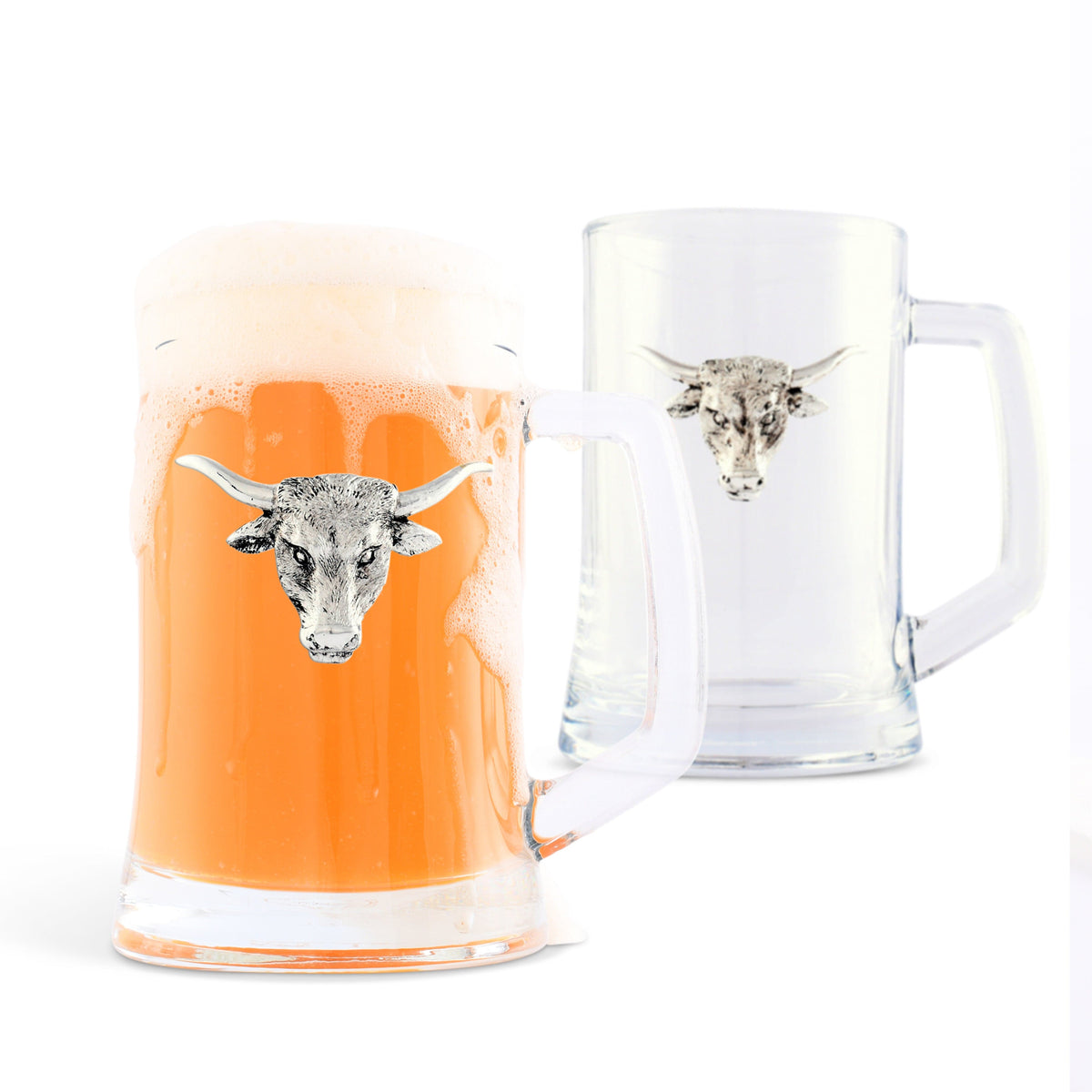 Arthur Court Western Frontier Longhorn Beer Mugs - Set of 2