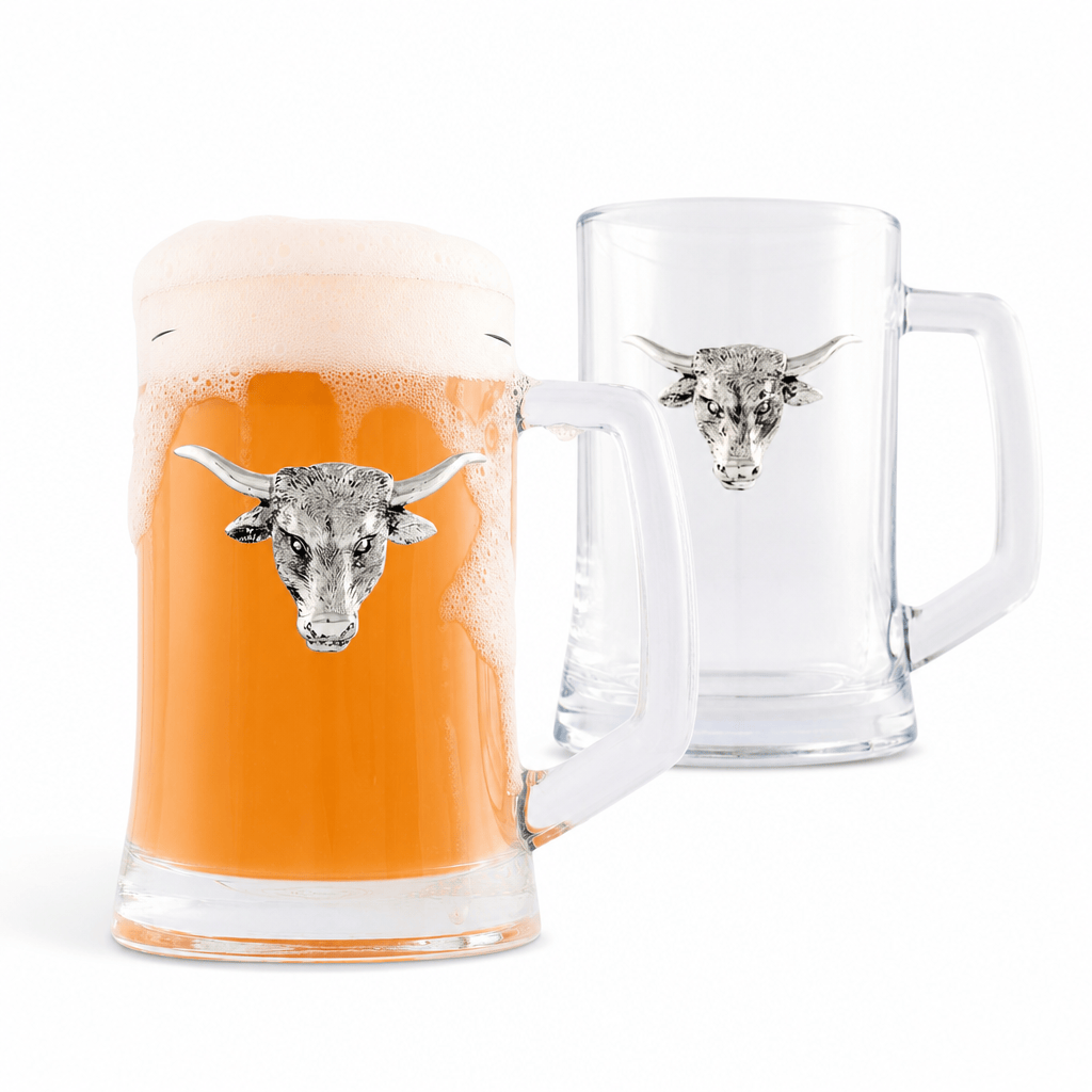 Arthur Court Western Frontier Longhorn Beer Mugs - Set of 2