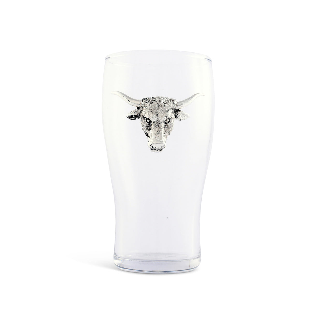 Arthur Court Western Frontier Longhorn Beer Pint Glasses - Set of 4