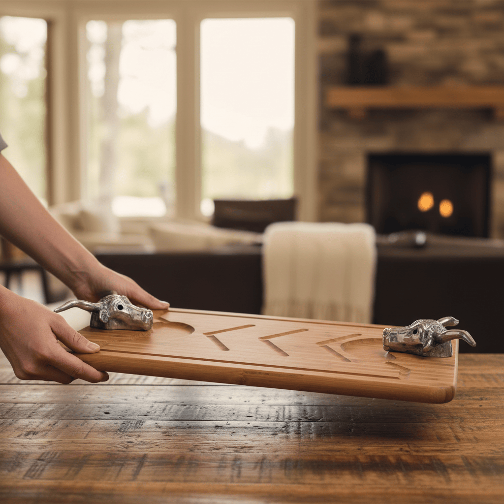 Arthur Court Western Frontier Longhorn Carving Board