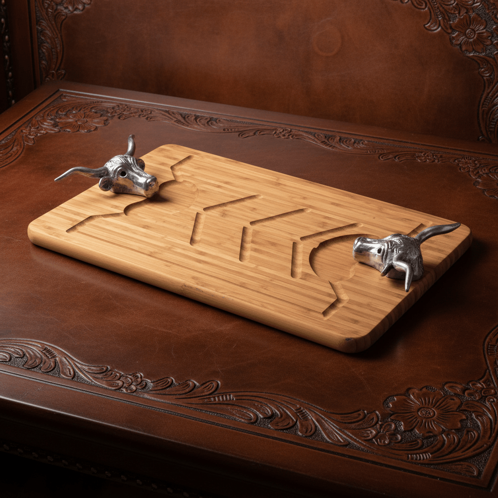 Arthur Court Western Frontier Longhorn Carving Board