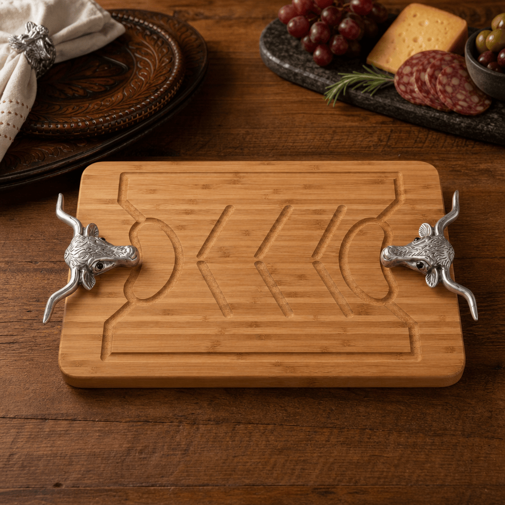 Arthur Court Western Frontier Longhorn Carving Board