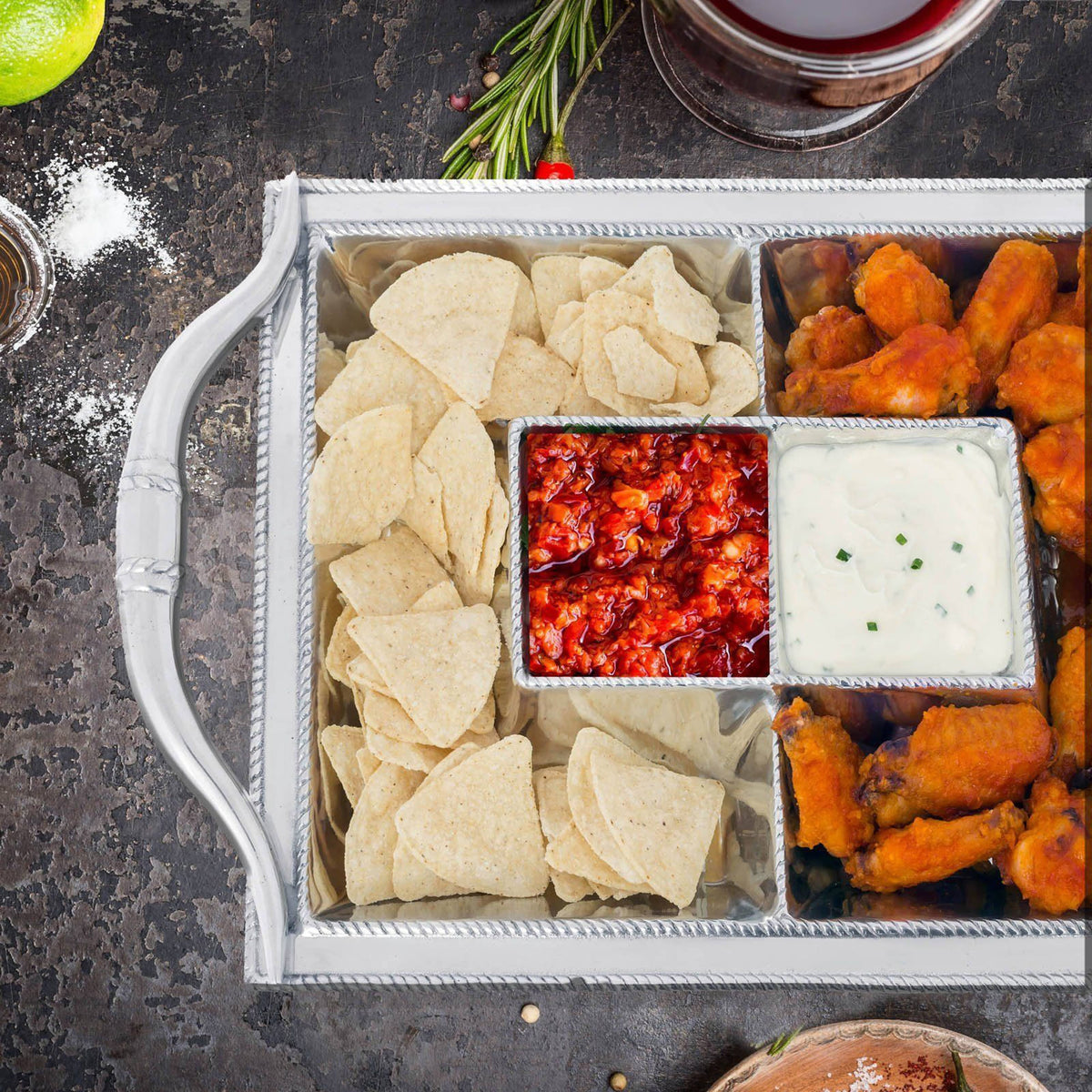 Arthur Court Western Frontier Longhorn Entertainment Tray