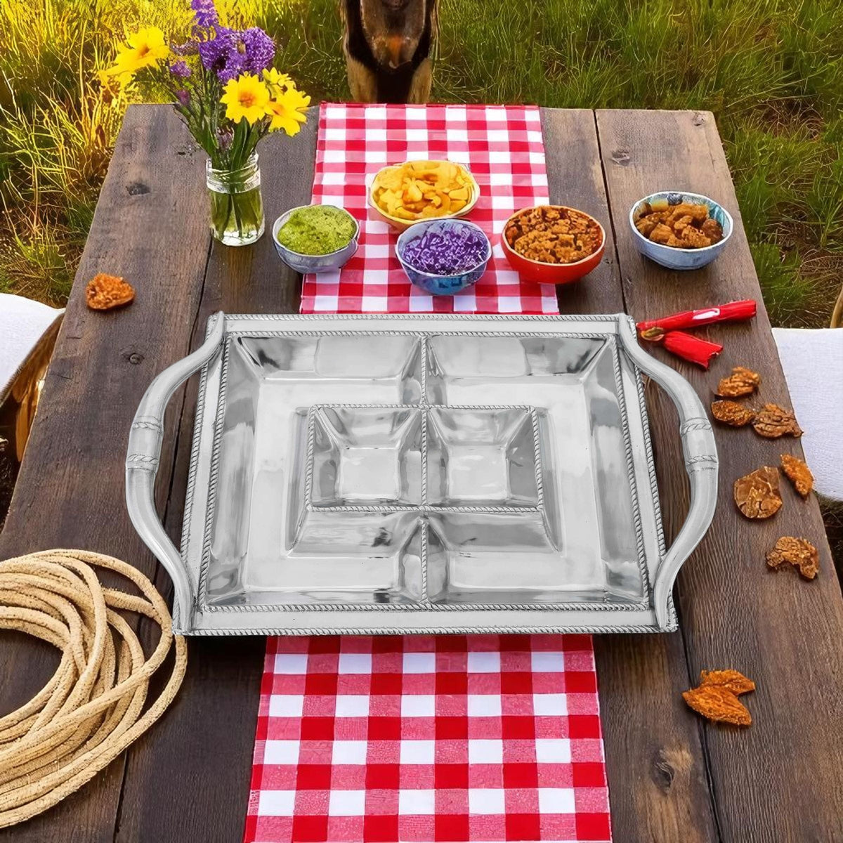 Arthur Court Western Frontier Longhorn Entertainment Tray