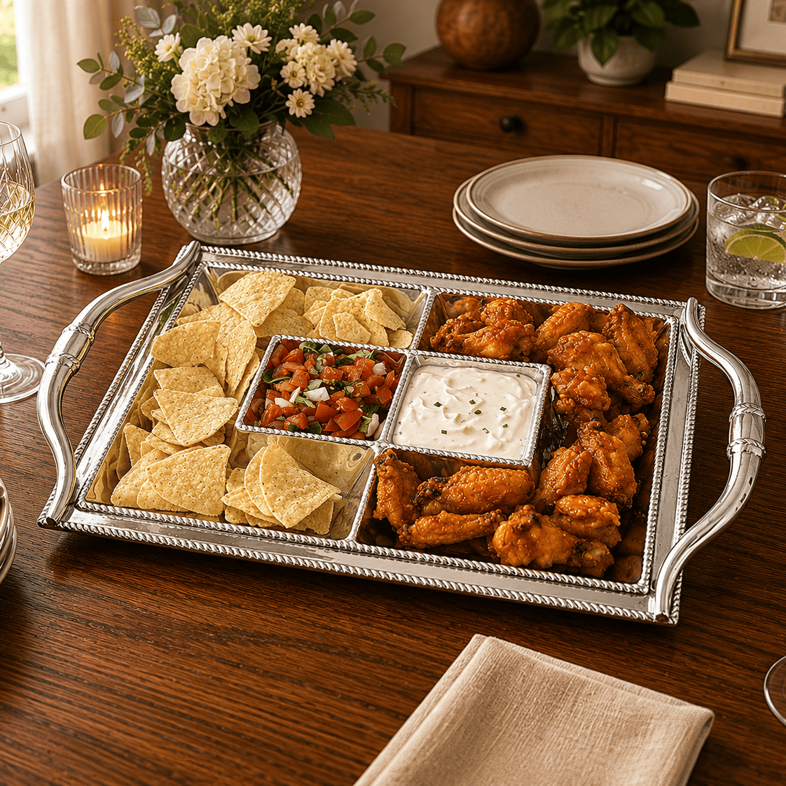 Arthur Court Western Frontier Longhorn Entertainment Tray