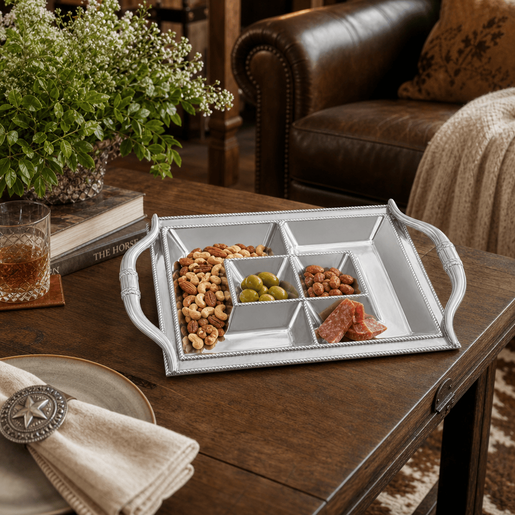 Arthur Court Western Frontier Longhorn Entertainment Tray