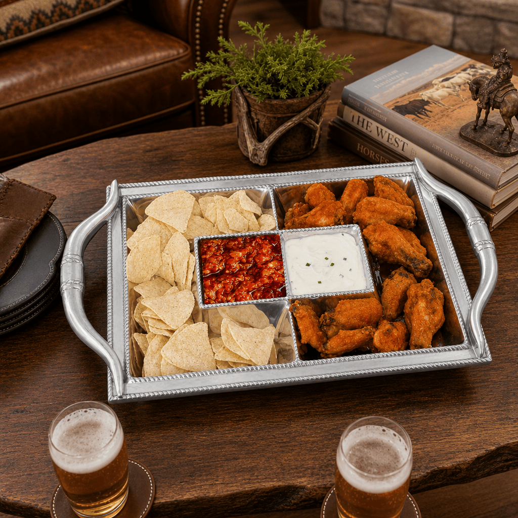 Arthur Court Western Frontier Longhorn Entertainment Tray