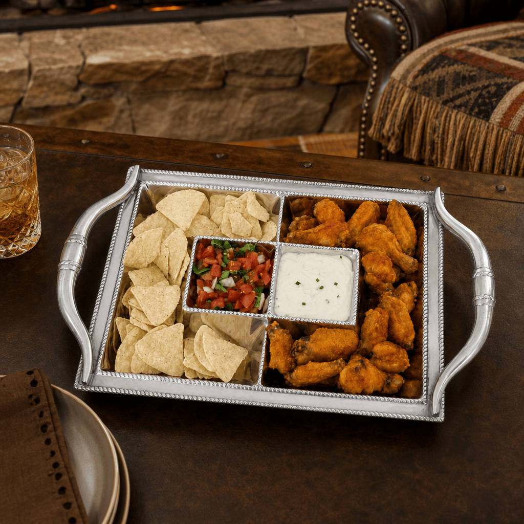 Arthur Court Western Frontier Longhorn Entertainment Tray