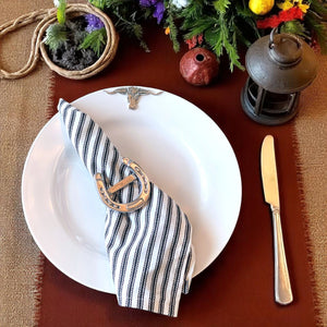 Arthur Court Western Frontier Longhorn Melamine Lunch Plates - Set of 4