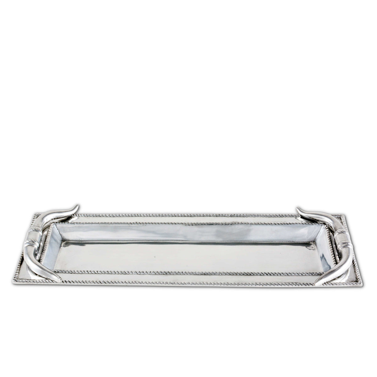 Arthur Court Western Frontier Longhorn Oblong Tray