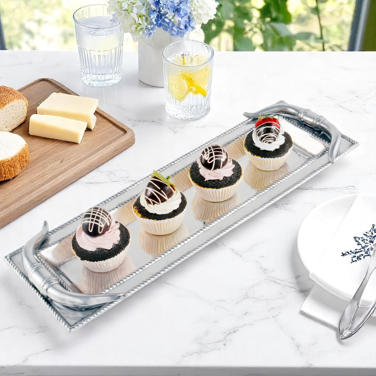 Arthur Court Western Frontier Longhorn Oblong Tray