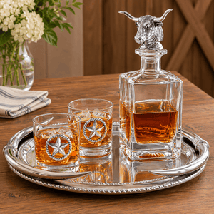 Arthur Court Western Frontier Longhorn Oval Platter