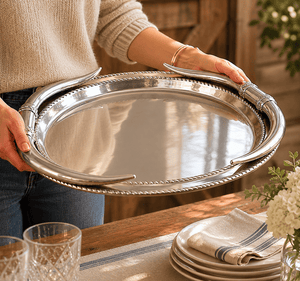 Arthur Court Western Frontier Longhorn Oval Platter