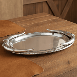 Arthur Court Western Frontier Longhorn Oval Platter