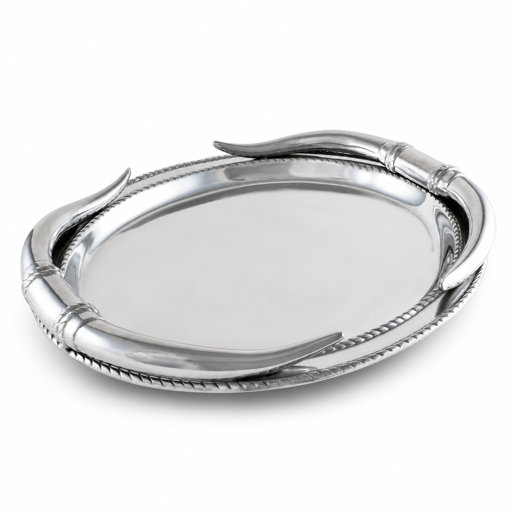 Arthur Court Western Frontier Longhorn Oval Platter