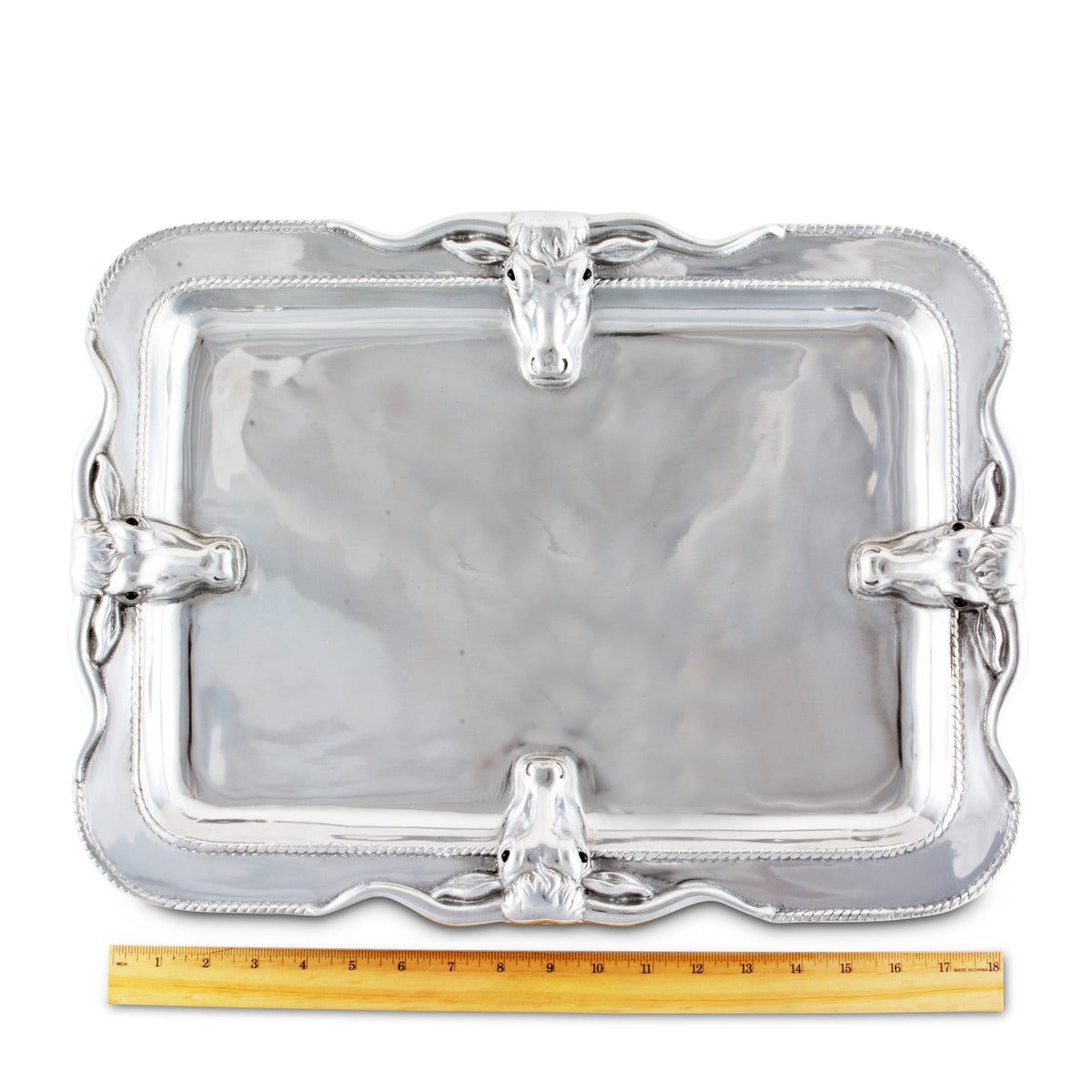 Arthur Court Western Frontier Longhorn Platter Large