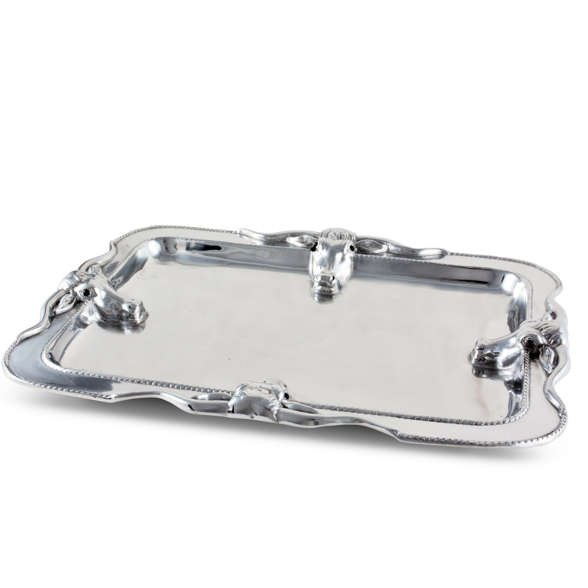Arthur Court Western Frontier Longhorn Platter Large